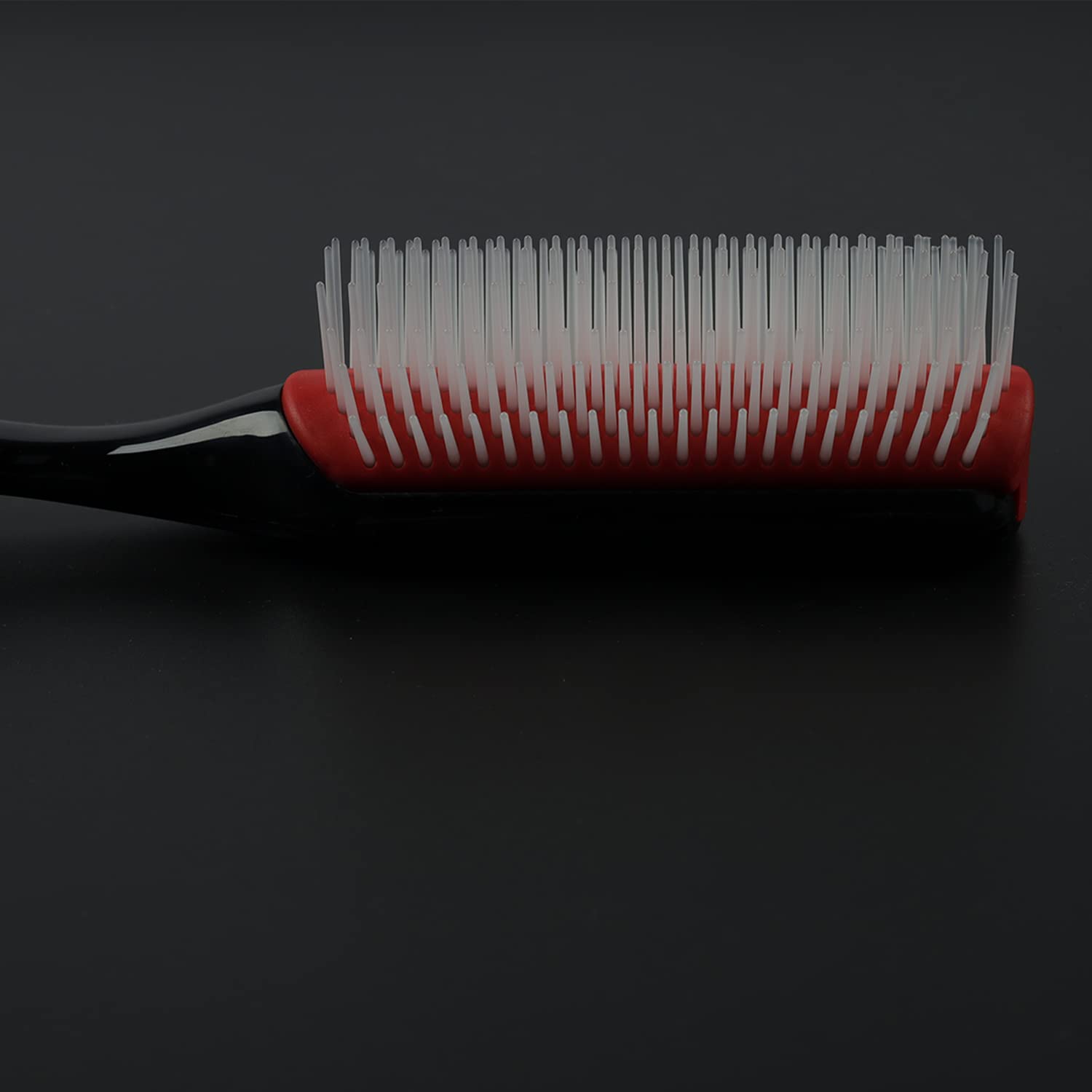 9 Row Black Curly Hair Brush for Effortless Detangling and Shaping Wet or Dry Hair - Image 7