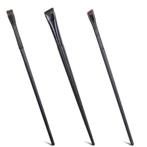 3PCS Eyeliner Brush, Eyebrow Angled Brush Brow Tint Brushs Eyeliner Brushs Fine Angled for Women's Eye Makeup Professional Beauty Cosmetic Tool