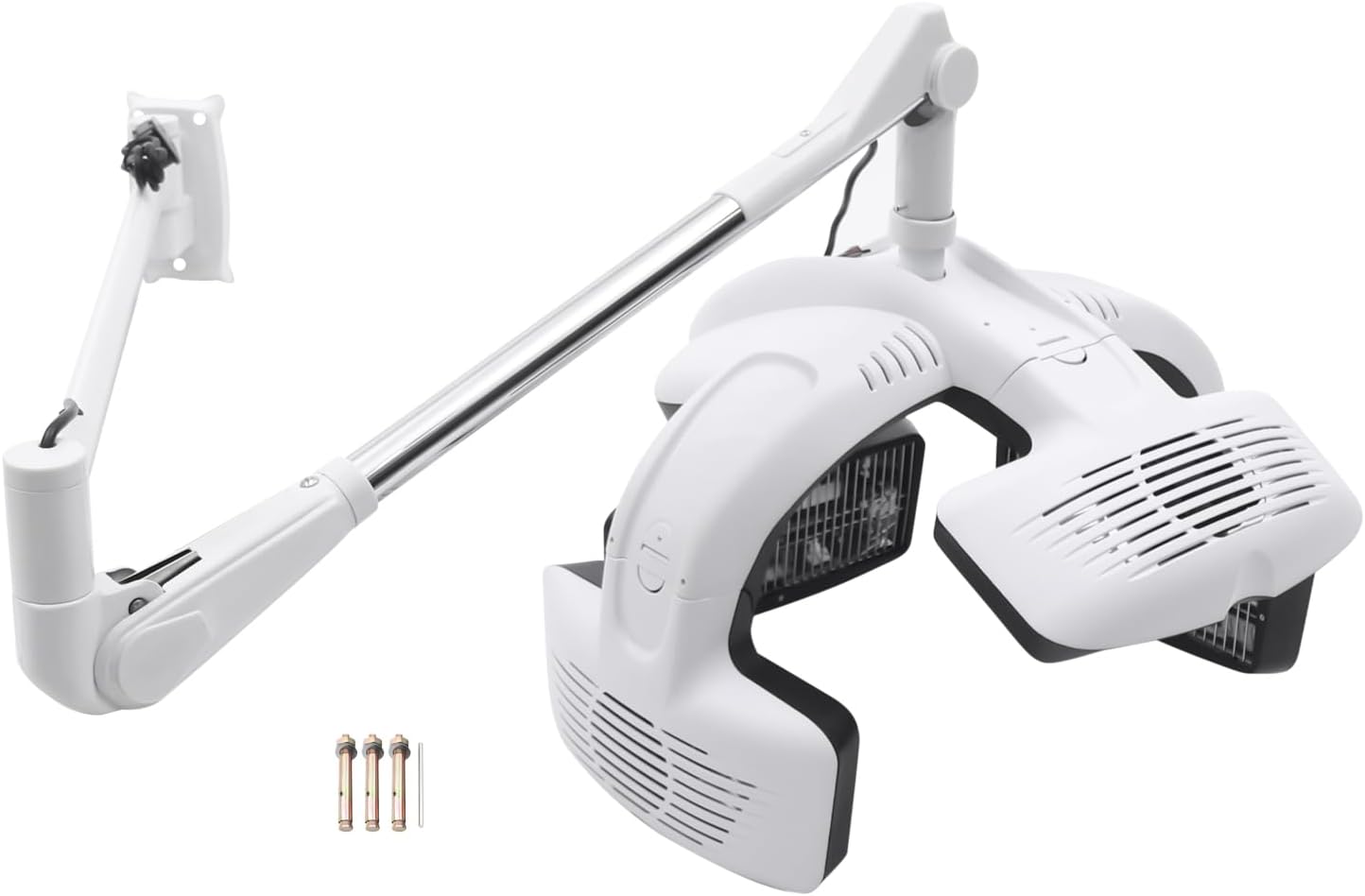 Professional Wall Mounted Hair Dryer, 1500W Wall Mount Hair Hood Dryer for Salon, Adjustable Temperature and Time, Swing Arm Hair Dryer