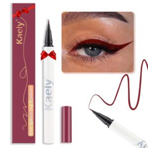 evpct 1Pcs Wine Red Waterproof Colored Eyeliner Liquid Eye Liner Set Long Lasiting Ultra-fine Speed Dry Colorful Liquid Eyeliner lapiz delineador de ojos contra el agua blanco para ojos de colores