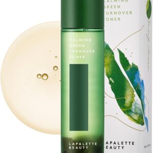 Beauty Calming Green Turnover Toner 6.75fl.oz | Hydrating & Moisturizing W. Green Tea Extract | Gentle Peeling with Natural Aha, Bha & PHA Ingredients | Korean Skincare