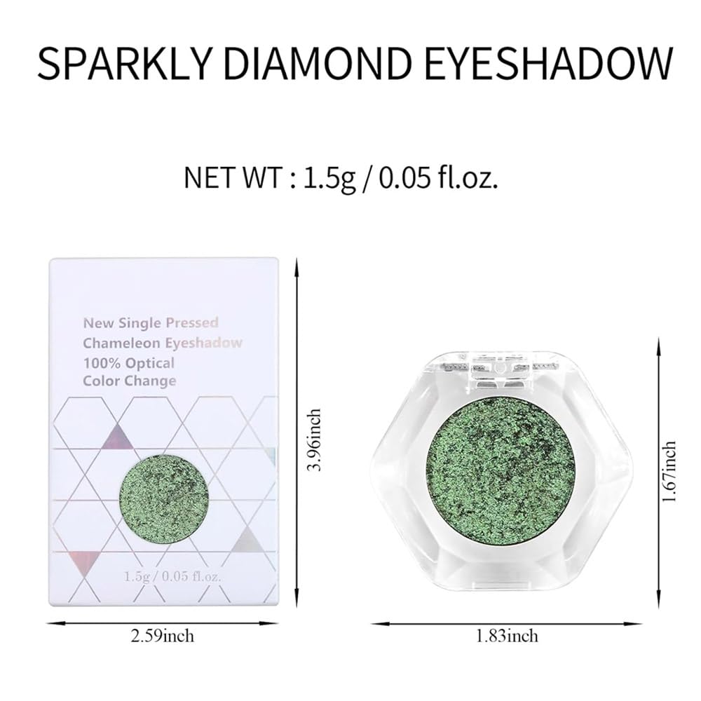 EVPCT Chameleon Eyeshadow Palette Color Changing Shimmer Metallic Finish 12 Shades - Image 6