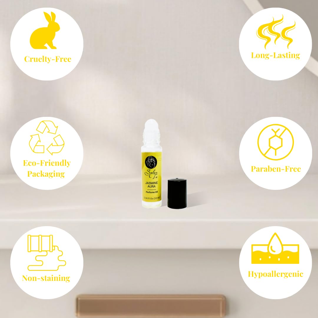 Jasmine Aura Pheromone Perfume Oil Roll-On 0.34 oz Unisex Alcohol-Free Travel Size - Image 5