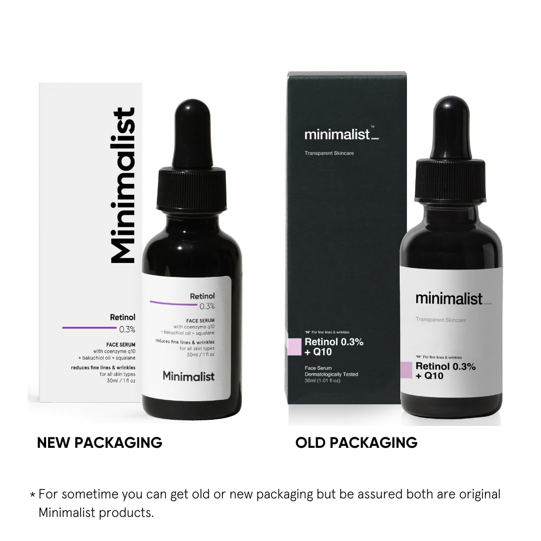 Minimalist 0.3% Retinol Night Serum with Bakuchiol & Squalane 1 Fl Oz - Image 5