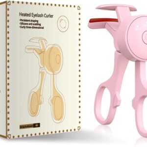 GERY Updated Heated Eyelash Curler, Fast Heat up, 24-Hour Long-Lasting Styling, Rechargeable Electric, 65℃/75℃/85℃ Three-Level Temperature Display, Safe Anti-Burn, Quick and Natural Curling