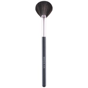 Fan Brush Professional Blush Brush Soft Vegan Synthetic Makeup Brush for Face Highlighting,Buffing and Blending with Powder Cream Cosmetics Blusher Highlighter Applicator Eyeshadow Brush