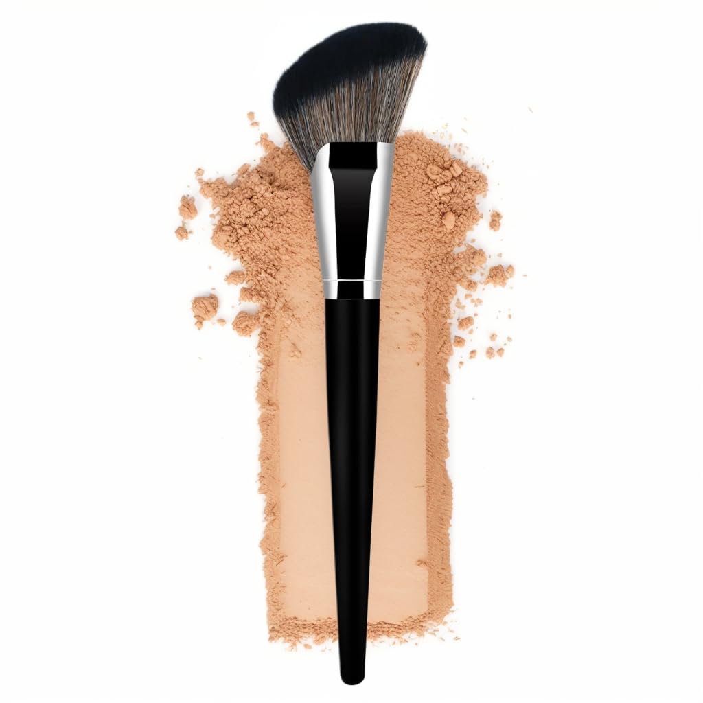 Foundation Brush Triangle Powder Brush Banidy Angled Makeup Brush Fan Contour Brush Professional Blush Brush Bronzer Brush Super Soft Dense Synthetic Bristles for Liquid,Cream Mineral,Powder