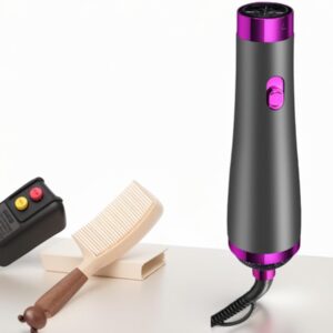 [22m/s High Speed] Portable Hair Dryer, Travel Hair Dryer Featuring Negative Ion Technology - Offers 3 Heat/Speed Settings, 110 Voltage, and Low Noise Motor, Ideal for Home, Travel (Purple)