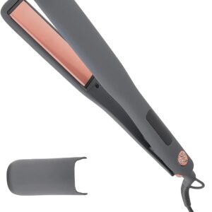 Hairitage Flat Iron for Hair Straightening & Frizz Control - Ceramic Tourmaline Straightener for All Hair Types - Soft Heat Technology for Smoothing, Dual Voltage, Auto Shut-Off Straightener Iron