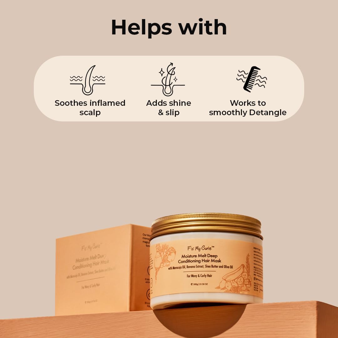Nourishing Curly and Wavy Hair Mask with Avocado Oil, Amla, Cocoa Butter 250ml - Image 3