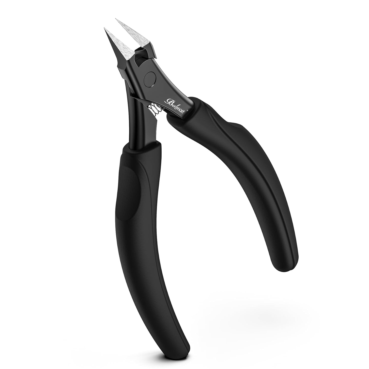 BALUCA Straight Edge Toenail Clippers for Thick Nails & Ingrown Toenails – Heavy Duty Straight Blade Toe Nail Clipper with Long Handle, Toe Nail Cutters for Adults, Seniors, Men and Women -Black