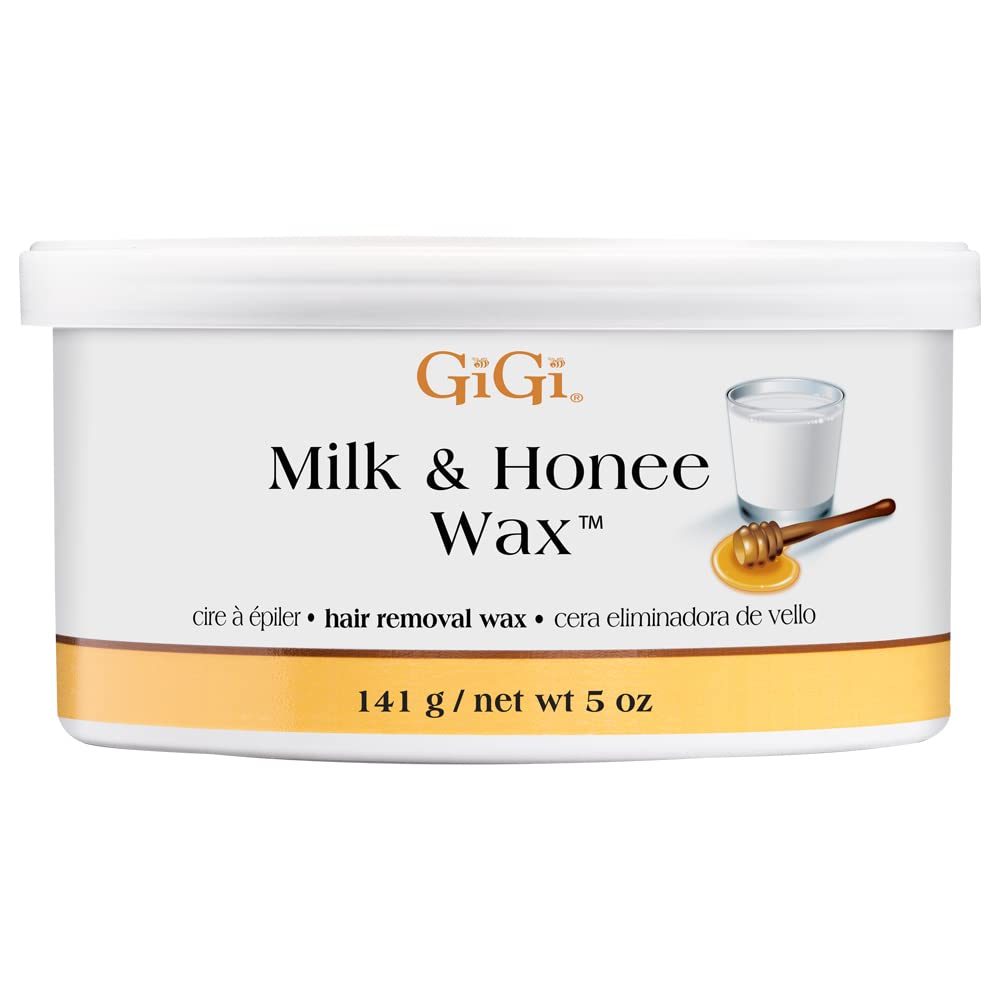 GiGi Honee Wax for Hair Removal, Mini Milk & Honey Wax - Effective Hair Removal Waxing for Smooth Skin, 5 oz