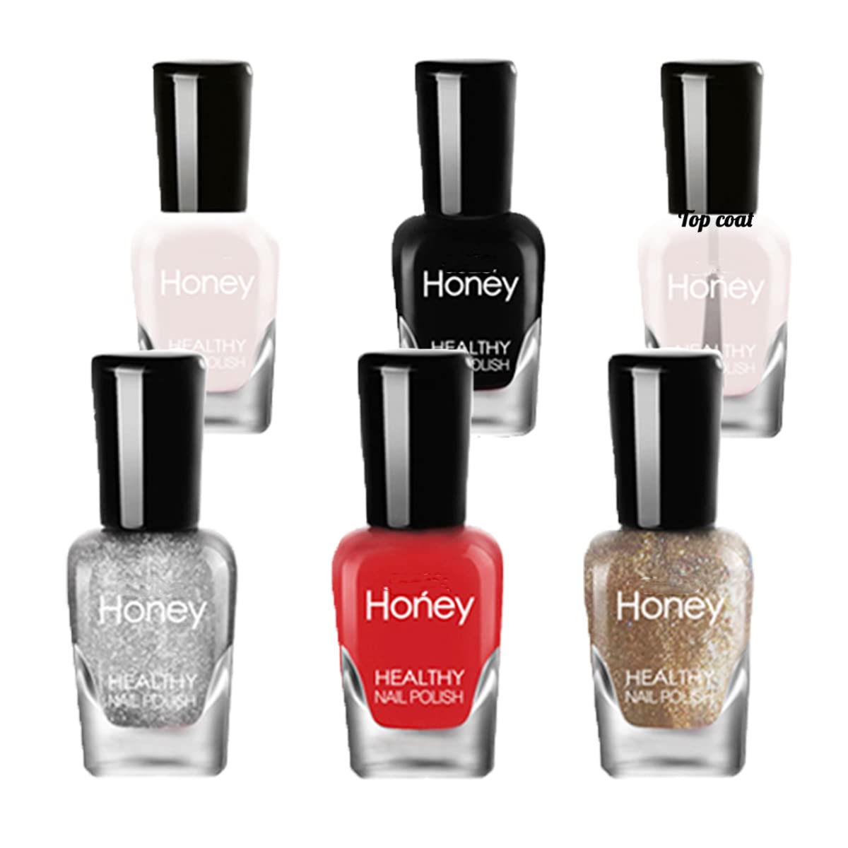 6 Bottles Easy Peel off Nail Polish Set Quick-drying, Non-Toxic Nail Polish - DIY Water Based Nail Polish Kit with Top Base Coat Nail ecoration products for Women Girls
