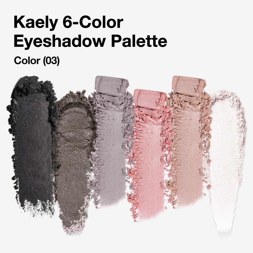 6-Color Mini Travel Eyeshadow Palette, High Pigment Shades with Mirror, Ideal for Older Women - Image 3