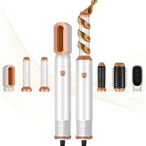 6 in 1 Hair Dryer Brush, Blow Dryer Brush Ionic Hair Dryer, Oval Hot Air Brush, Hair Curler Hair Straightener Magic Styler Autowrap Air Styler