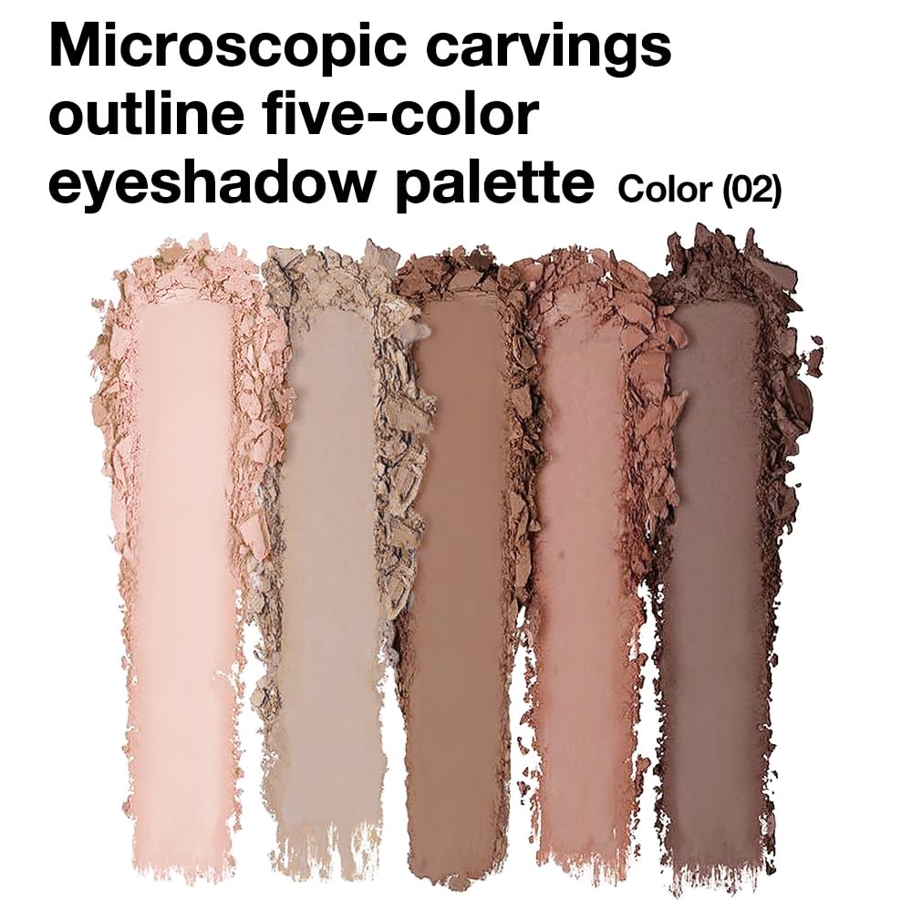 5-Color Matte Eyeshadow Palette for Brown Eyes Waterproof Natural Shades 0.35oz - Image 3
