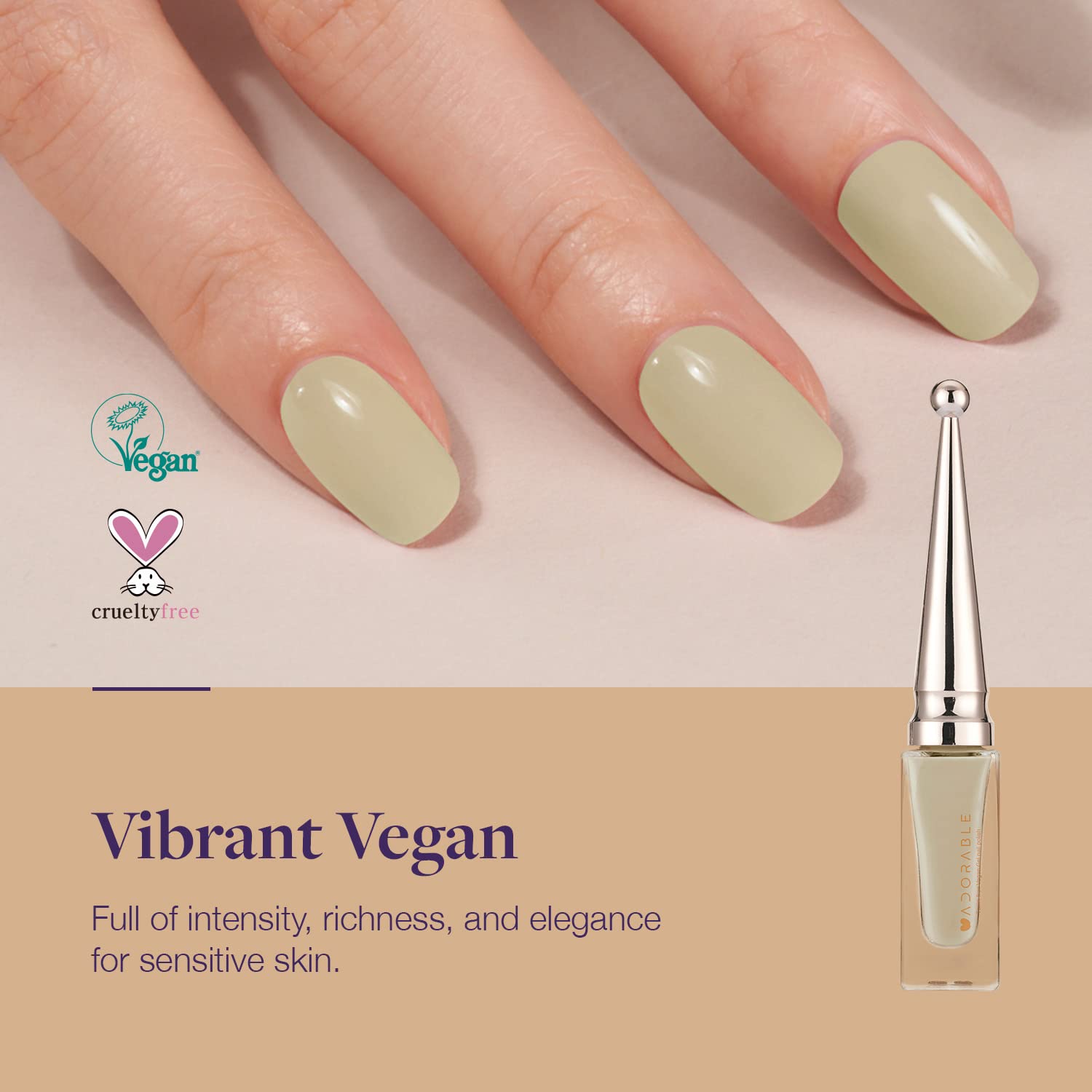 Water-Based Halal Vegan Nail Polish Green Olivenite 0.24 fl oz Non-Toxic Breathable - Image 9