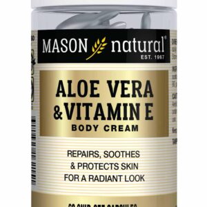 MASON NATURAL Aloe Vera & Vitamin E Body Cream - Premium Skin Conditioning Formula, Beauty Boosting Skin Care, 60 Snip-Off Caps