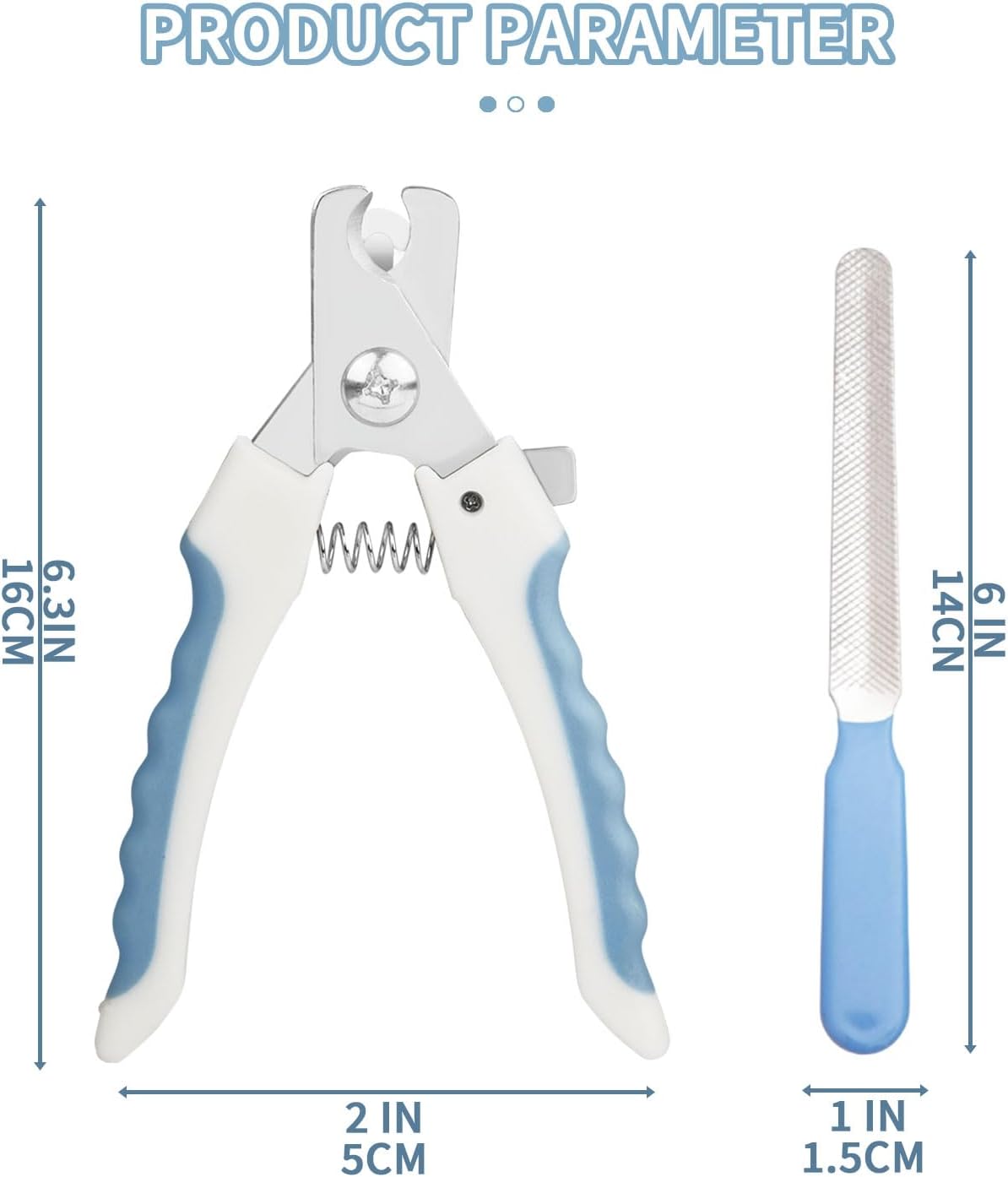 Cat and Dog Nail Clippers with Safety Guard 2Pcs, Sharp and Safe Pet Nail Trimmer with Nail File - Image 6