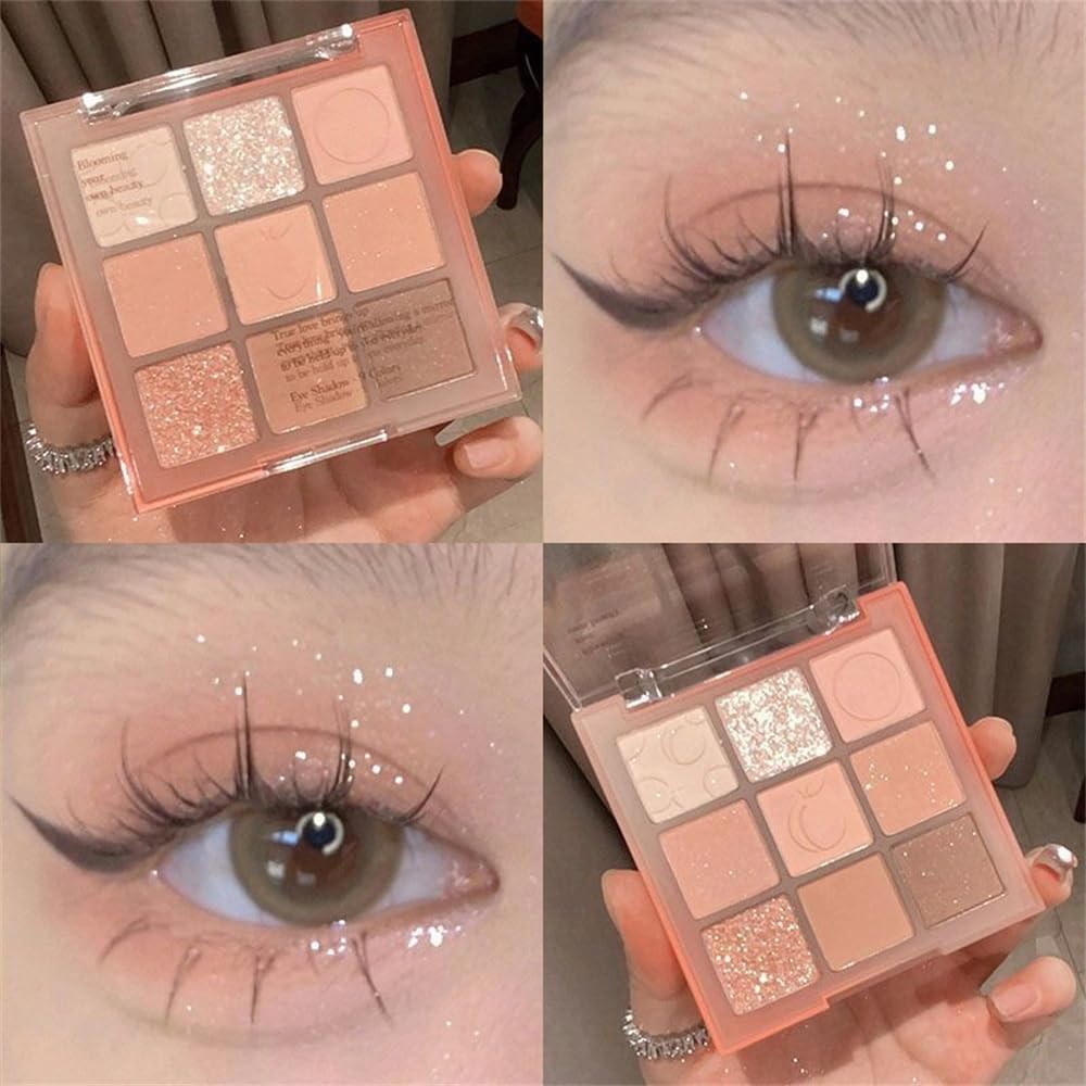 9 Color Nude Gold Eyeshadow Palette 12g Matte Shimmer Waterproof High Pigment - Image 4