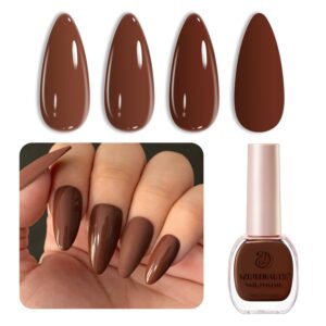 AZUREBEAUTY Brown Nail Polish Quick Dry Fall Nail Polish Natural Infinite Shine Nail Lacquer Salon-Quality for Women Girl Gift Set 1Pcs 0.34 fl oz