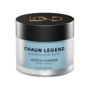 Chaun Legend Acrylic Nail Powder | 2 oz Aquarius | Bubble Free, Self Leveling, Fake Nails, Carving & Extensions