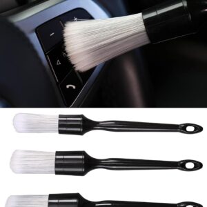 Car Exterior and Interior Detail Brushes, Scratch Free Auto Cleaning Brush Kit, Soft Synthetic Bristles Detailing Brush, Car Care Cleaner Duster Supplies Set for Vehicles Wheels, Vent