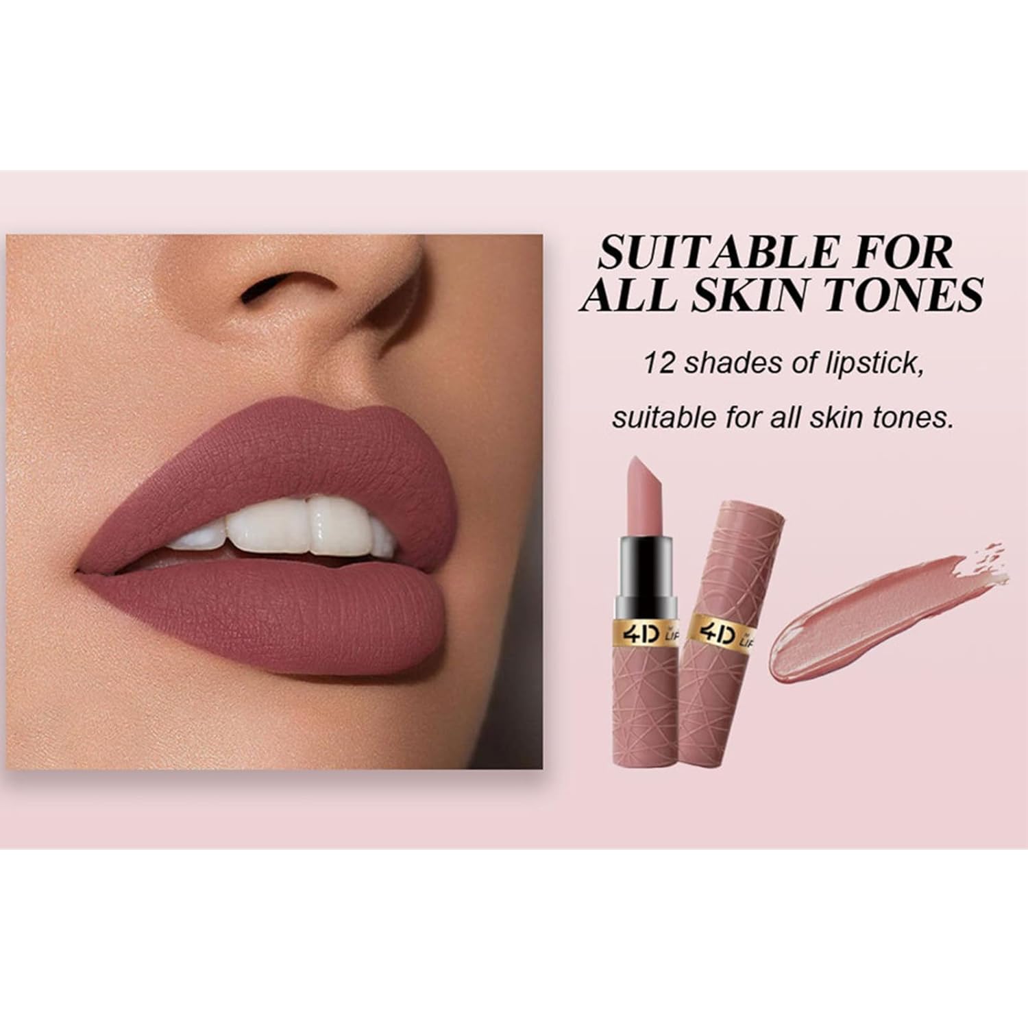 BONNIE CHOICE 6-Piece Matte Lipstick Set for Women, Long Lasting Waterproof Velvet Colors - Image 5