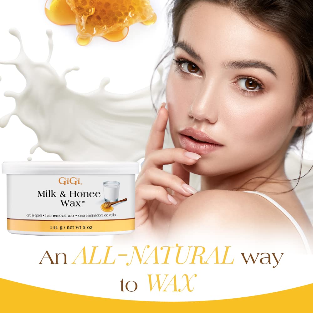 GiGi Mini Milk & Honey Hair Removal Wax 5 oz for Smooth Skin - Image 3