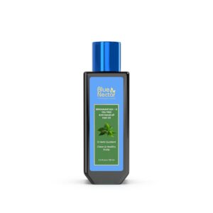 Blue Nectar Tea Tree Oil for Hair | Natural Anti Dandruff Oil for Scalp | Ayurvedic Plant Based Neem Amla Hair Oil (12 Herbs, 3.38 Fl Oz)
