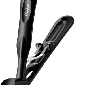 BALUCA Pro Angled Head Heavy Duty Toe Nail Clippers for Seniors & Thick Nails – Long Handle Toenail Clipper with Catcher for Arthritic Hands & Tough Toenails, Black