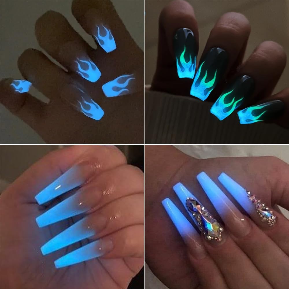 12 Colors Glow in The Dark Luminous Pigment Powder for Nail Art and Resin Craft - Image 4