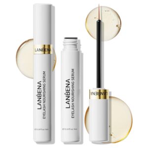 LANBENA Lash Serum, Rapid Eyelash Growth Serum, Lash Serum for Eyelash Growth Thickness, Stronger, Healthier Lashes & Brows, 4ml