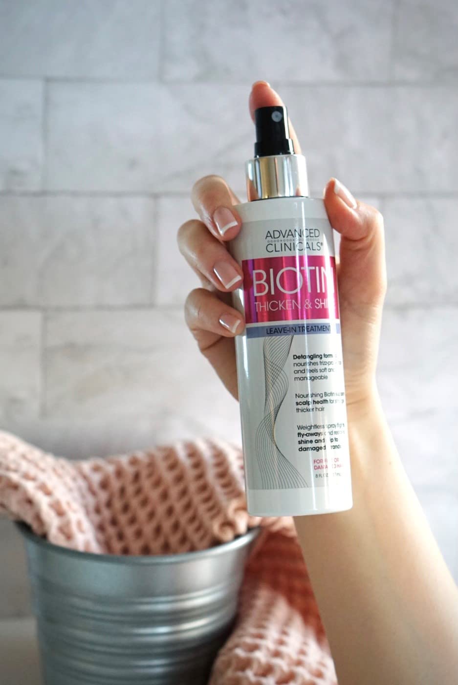 Advanced Clinicals 8 Fl Oz Leave In Hair Treatment Spray for Fine, Damaged Hair - Image 6