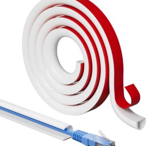 78”Cord Hider for Wall Mounted TV,Adhesive One-Cord Cable Hider for Wall,Cord Covers Raceway Kit for Wires Hider,Flexible Silicone Cable Concealer for Home Office,W 0.54”× H 0.39”