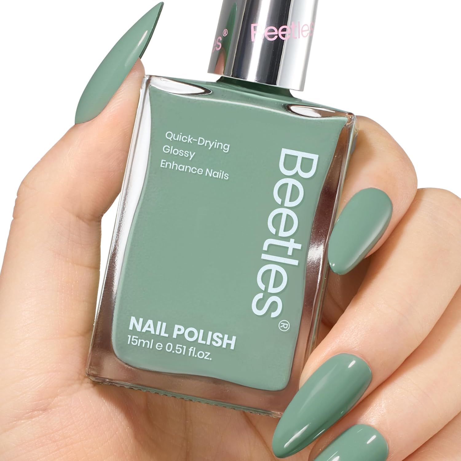 Beetles Serene Oasis Green Nail Polish 15ml Fast Drying Long Lasting - Image 7