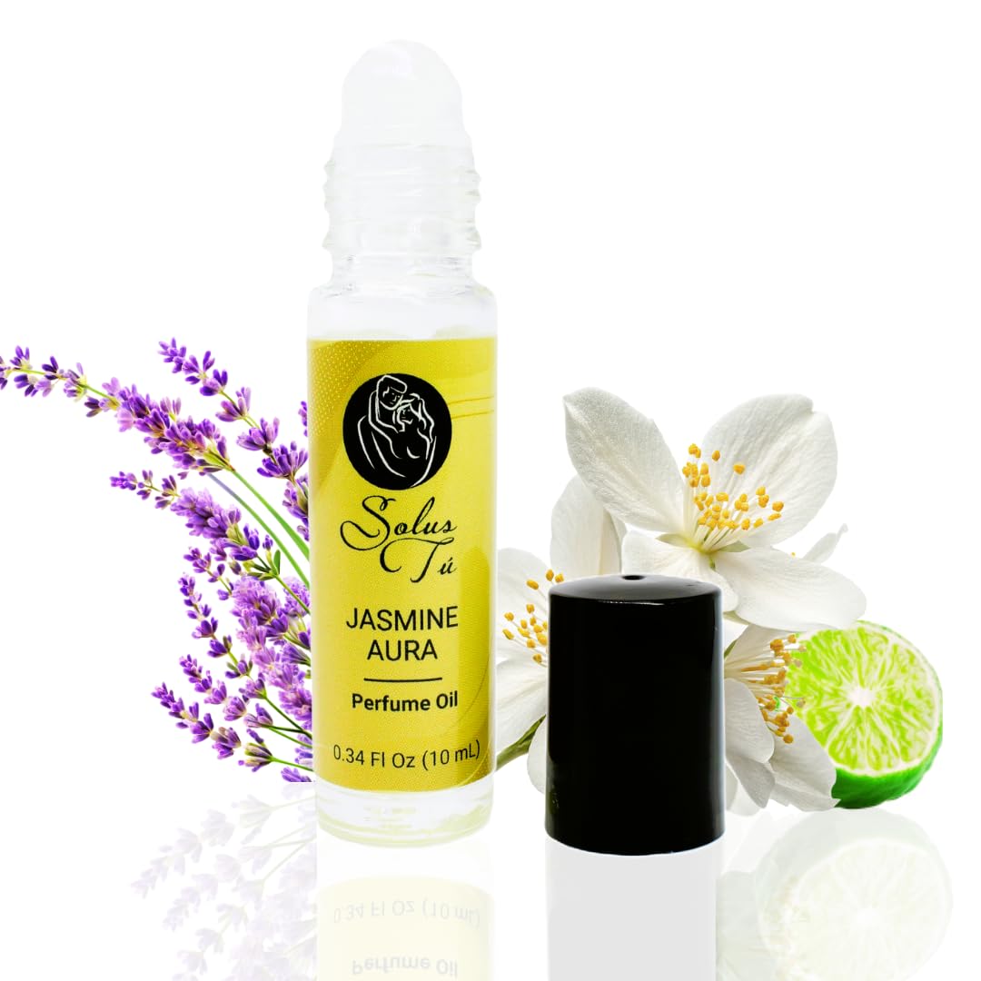 Jasmine Aura Pheromone Perfume Oil Roll-On | Rollerball Perfume 0.34 fl.oz 10mL | Unisex | Travel perfume | Hypoallergenic, Long-Lasting | Alcohol Free | Jasmine, lavender bergamot