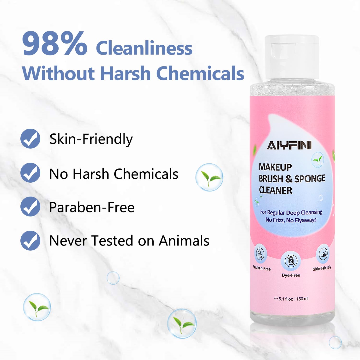 Alyfini 10.2 Fl Oz Makeup Brush Cleaner Solution and Scrub Basin Combo for Deep Cleaning - Image 7