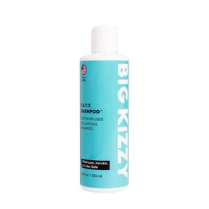 Big Kizzy F.A.T.T. Thickening Biotin Shampoo - Formulated for Extensions + Thin Hair - Sulfate & Paraben Free - Keratin & Color Safe Volumizing Shampoo, 8.5oz