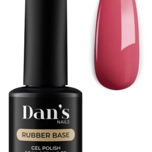 Dan's Nails Red Calypso Rubber Base Gel Polish | for Nail Tech Salon Professional Russian Manicure, Nail Art