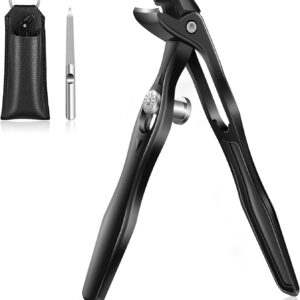 Toenail Clipper for Thick Toenails - 2025 Long Handle Ergonomic Nail Clipper for Seniors, Angled Toe Nail Clippers with Catcher, Precision Fingernails Clipper for Men and Women