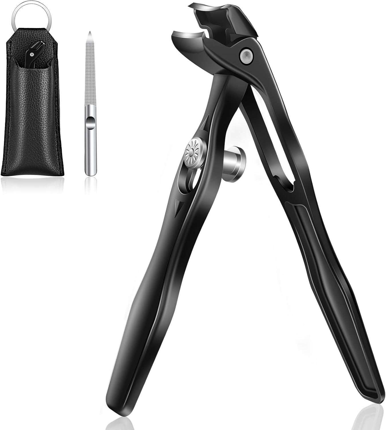Toenail Clipper for Thick Toenails - 2025 Long Handle Ergonomic Nail Clipper for Seniors, Angled Toe Nail Clippers with Catcher, Precision Fingernails Clipper for Men and Women