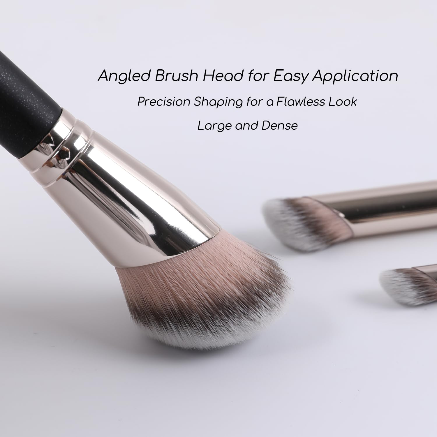 ENERGY Angled Vegan Synthetic Makeup Brush for Liquid Cream Powder Blush Bronzer - Image 4