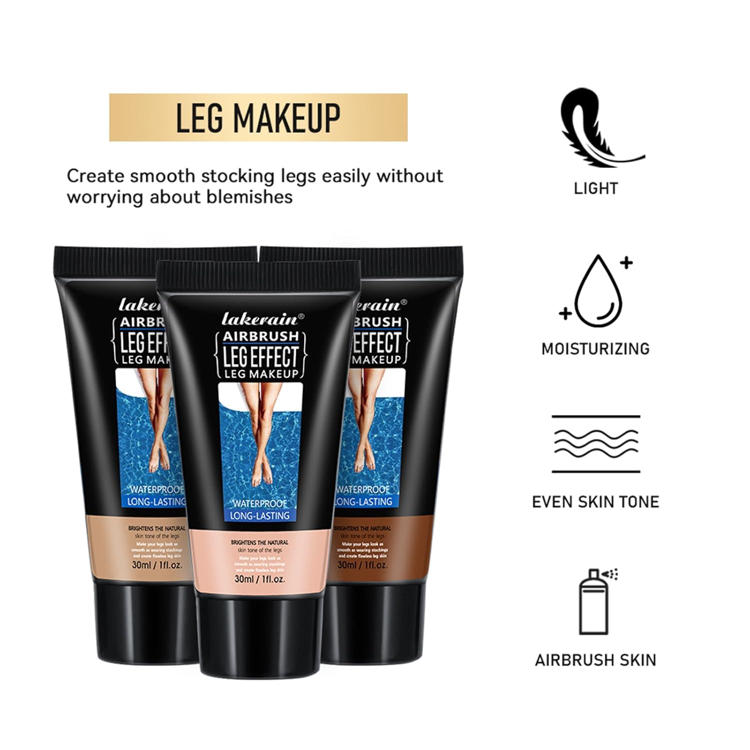 Waterproof Leg Makeup Body Concealer Vein Cover Cream 30ML #03 Bronze - Image 2
