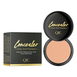 QIC Concealer,Natural Color Correcting Concealer for Women,Full Coverage Makeup for Face Eye Body,Nourishing Makeup for a More Even Complexion(Deep Skin Tone, 1.36 Fl Oz)