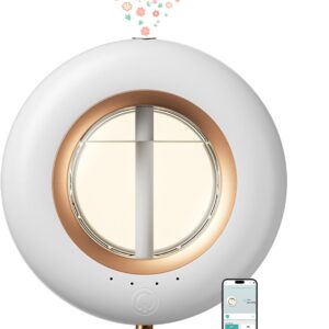 Essential Oil Diffuser 120ML for Large Room – Bluetooth Smart Control, 4 Mist Modes, Ultrasonic Aromatherapy Diffuser with Night Light for Home, Office, Bedroom (Add Water and Essential Oils)