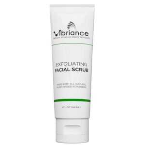 Vibriance Ultra-Gentle Face Scrub, 4 fl oz - Exfoliating Facial Wash Unclogs Pores - Sulfate and Paraben-Free Exfoliator For All Skin Types - Made with Natural Ingredients