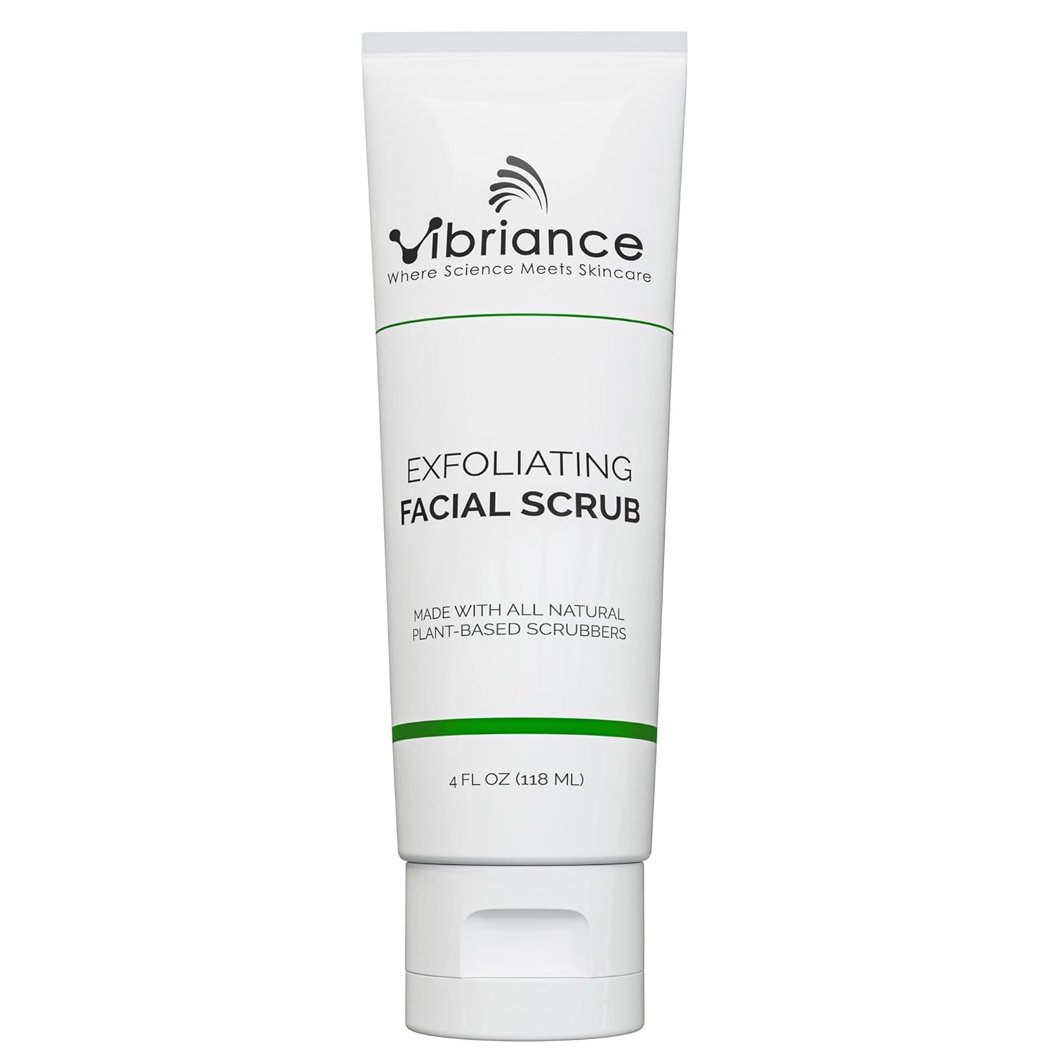 Vibriance Ultra-Gentle Face Scrub, 4 fl oz - Exfoliating Facial Wash Unclogs Pores - Sulfate and Paraben-Free Exfoliator For All Skin Types - Made with Natural Ingredients