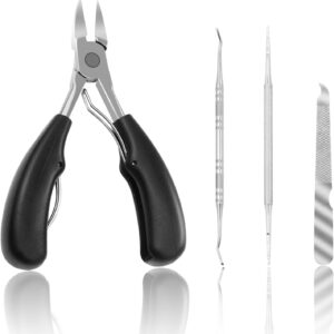 Toenail Clippers, Professional Heavy Duty Nail Clippers, 4 in 1 Stainless Steel Professional Toe Nail Clippers for Thick Toenails, Seniors Thick Toenails/Ingrown Toenail Treatment, Men and Women