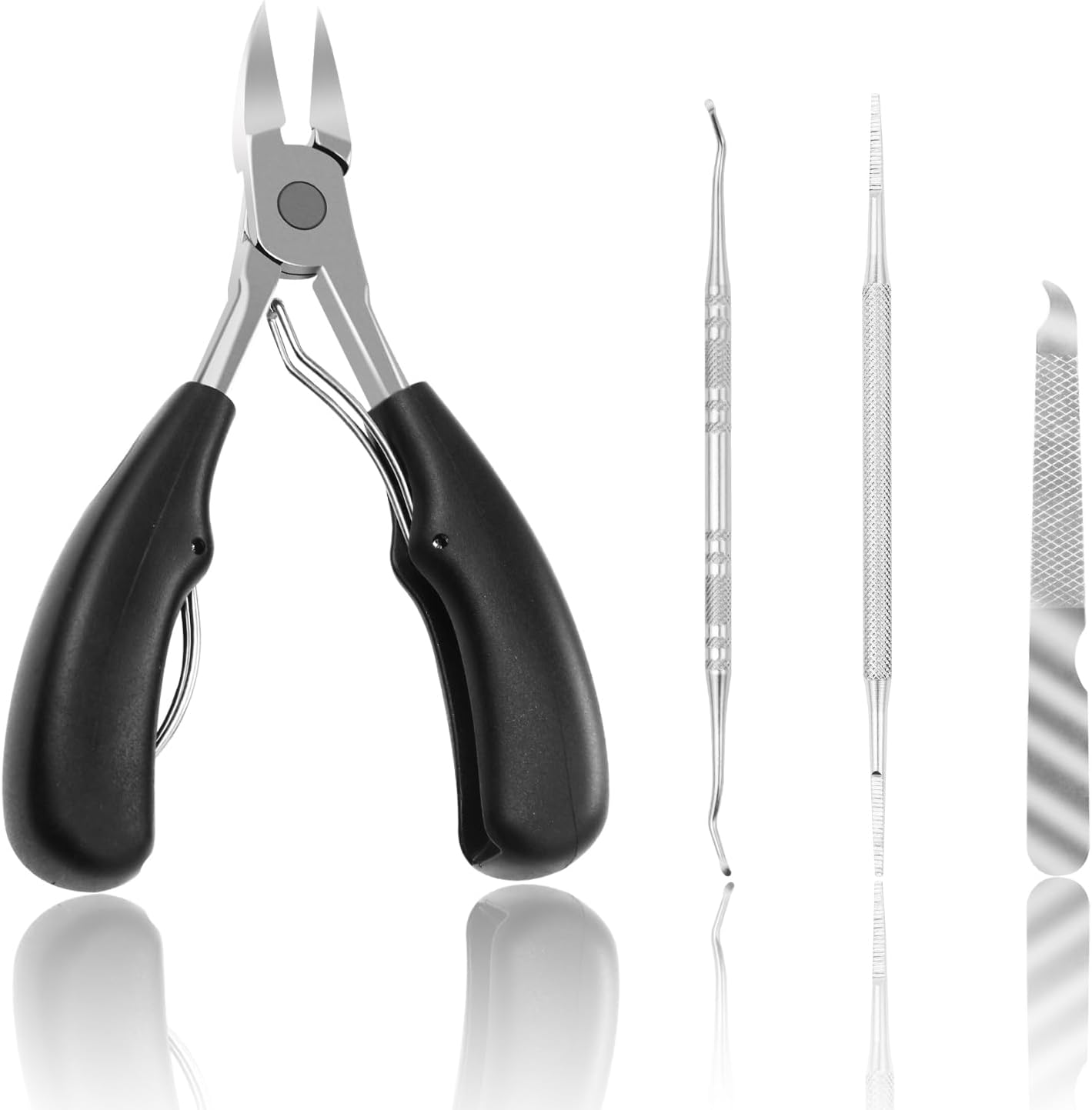 Toenail Clippers, Professional Heavy Duty Nail Clippers, 4 in 1 Stainless Steel Professional Toe Nail Clippers for Thick Toenails, Seniors Thick Toenails/Ingrown Toenail Treatment, Men and Women